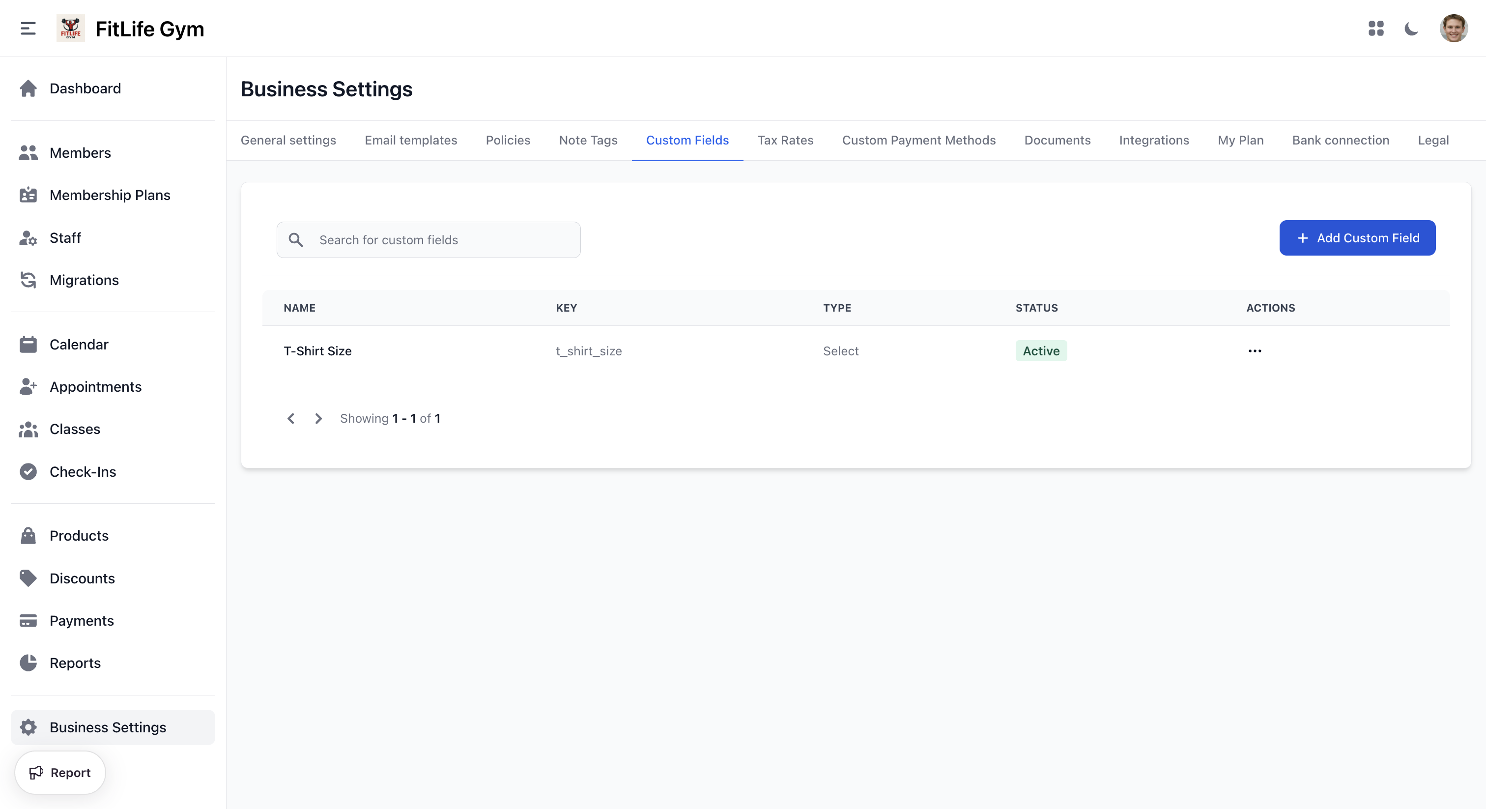 Custom fields settings for collecting additional member data