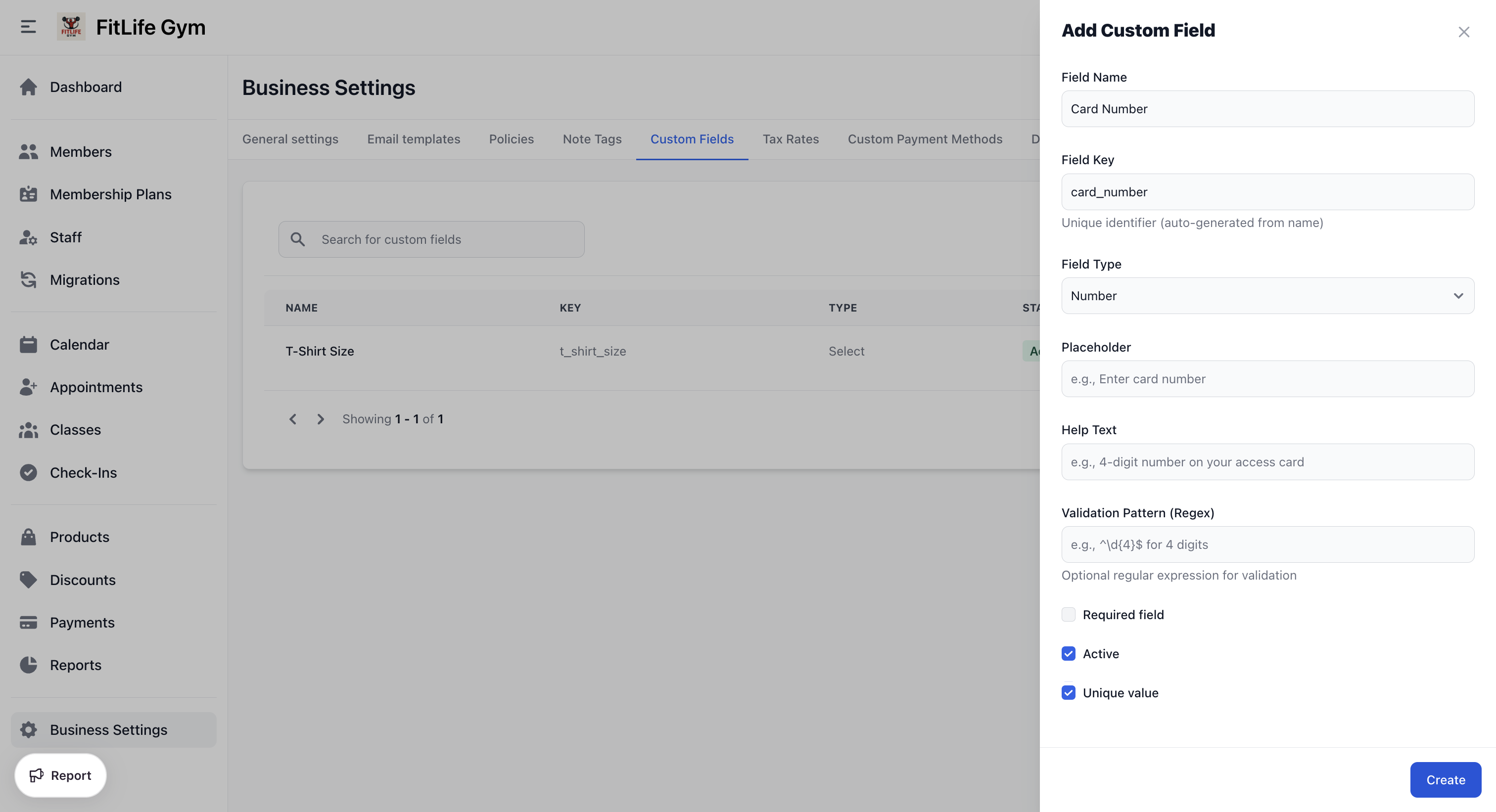Add custom field form